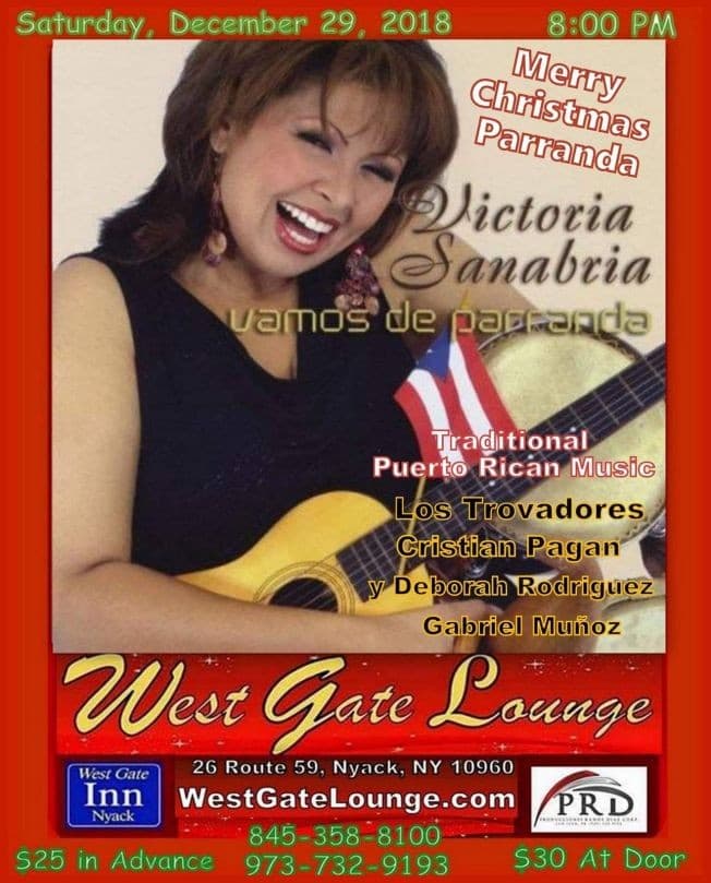 Event - Jolgorio Navideño con Victoria Sanabria en Nyack,NY - Nyack, New York - December 29, 2018 | concert tickets