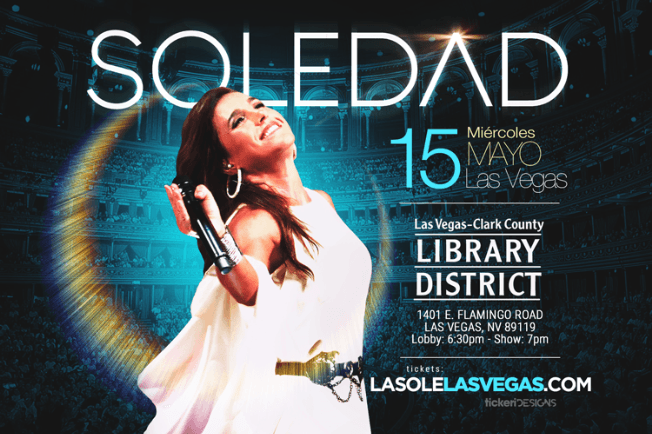 Event - Soledad en Las Vegas - Las Vegas, Nevada - May 15, 2019 | concert tickets