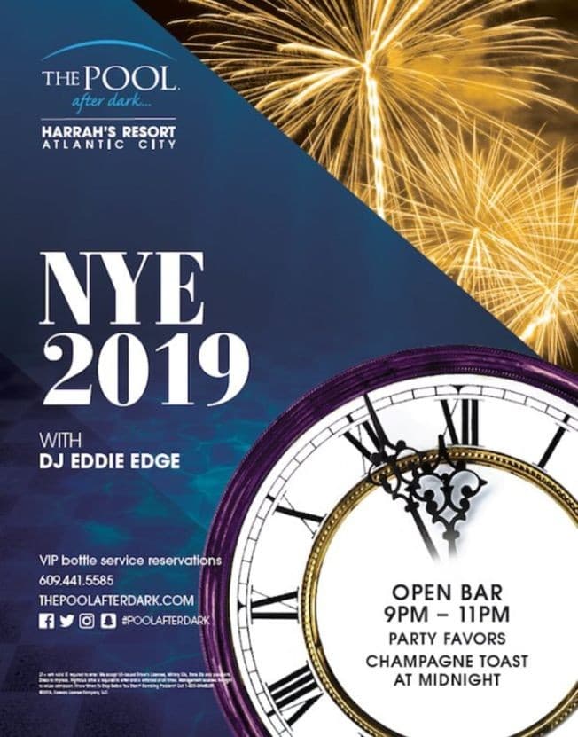 Event - NYE 2019 Harrahs Pool Party At Harrahs Resort - Atlantic City, New Jersey - December 31, 2018 | concert tickets