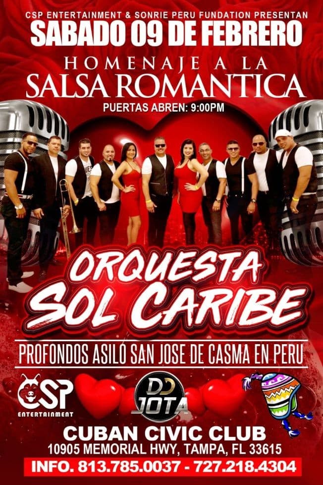 Event - SAN VALENTIN "HOMENAJE A LA SALSA ROMANTICA" - Tampa, Florida - 9 de febrero de 2019 | concert tickets