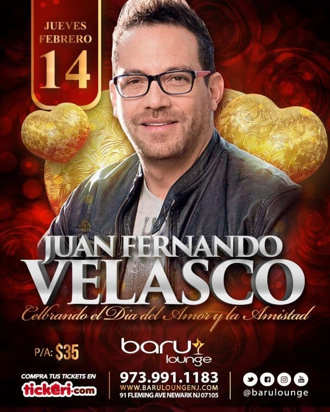 Event - Juan Fernando Velasco - Newark, New Jersey - 14 de febrero de 2019 | concert tickets