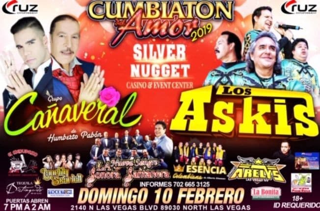 Event - Grupo Cañaveral, Los Askis & Más en North Las Vegas,NV - North Las Vegas, Nevada - February 10, 2019 | concert tickets