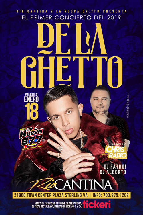 Event - DE LA GHETTO EN CONCIERTO EN STERLING,VA - Sterling, Virginia - January 18, 2019 | concert tickets