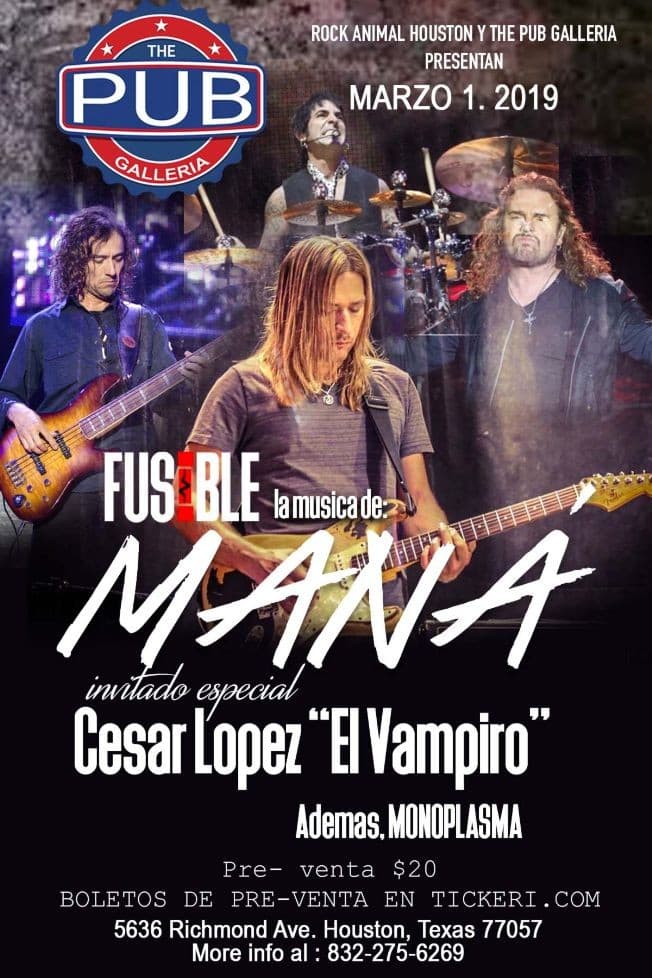 Event - Tributo a Mana - Houston, Texas - 1 de marzo de 2019 | concert tickets