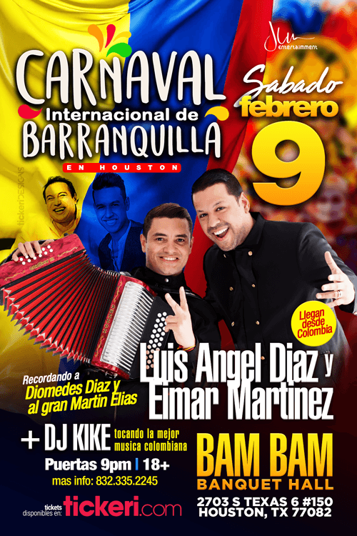 Event - Carnaval Internacional de Barranquilla TICKETS DISPONIBLES EN LA PUERTA - Houston, Texas - February 9, 2019 | concert tickets