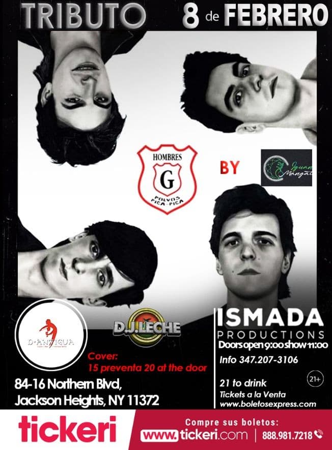 Event - Tributo a Hombres G en Jackson Heights,NY - jackson heights, New York - February 8, 2019 | concert tickets