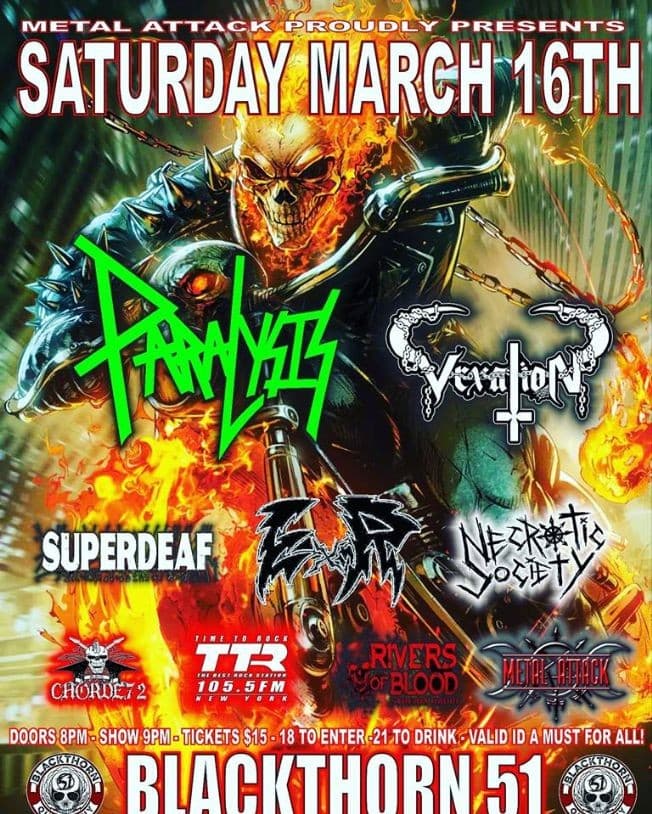 Event - Paralysis Live In NYC - elmhurst, New York - March 16, 2019 | concert tickets