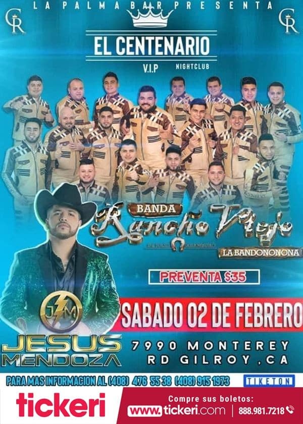 Event - Banda Rancho Viejo, Jesus Mendoza en Concierto en Gilroy, CA - Gilroy, California - February 2, 2019 | concert tickets
