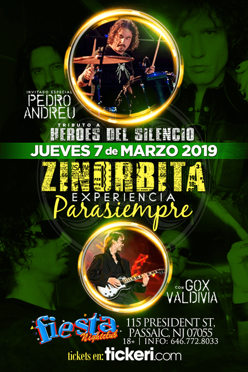 Event - HEROES DEL SILENCIO EL TRIBUTO EN NEW JERSEY - Passaic, New Jersey - March 7, 2019 | concert tickets