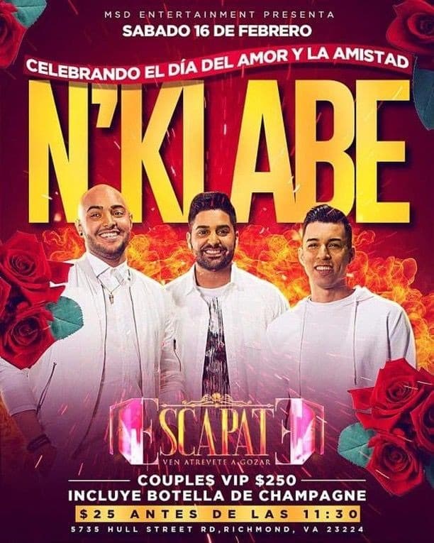 Event - N'Klabe - Richmond, Virginia - February 16, 2019 | concert tickets