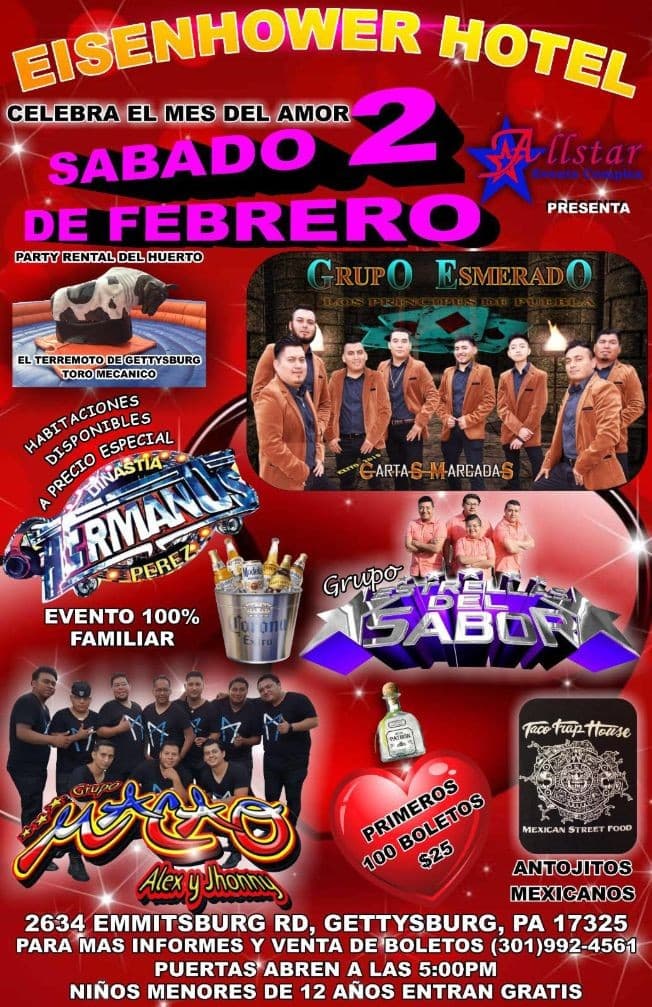 Event - Concert-Baile - Gettysburg, Pennsylvania - February 2, 2019 | concert tickets