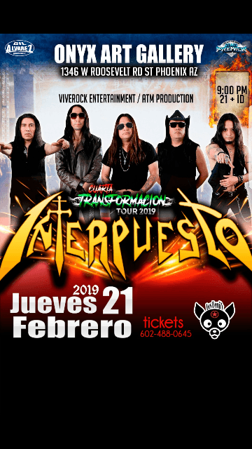 Event - Interpuesto en Phoenix, AZ - Phoenix, Arizona - February 21, 2019 | concert tickets