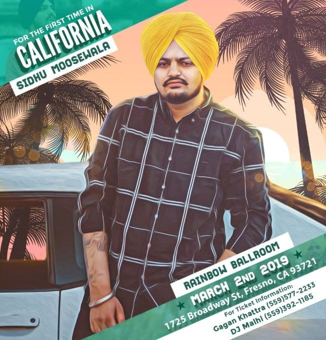Event - Sidhu Moosewala in Fresno,CA - Fresno, California - March 2, 2019 | concert tickets
