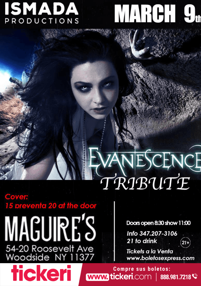 Event - Evanescence Tribute in Woodside NY - Woodside, New York - March 9, 2019 | concert tickets