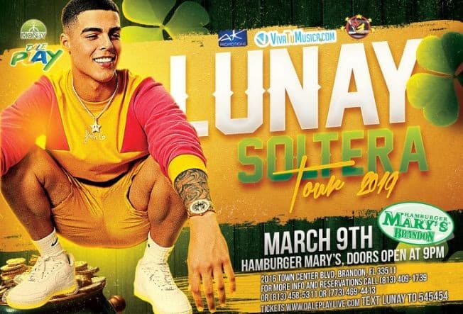 Event - Lunay Live In Concert - Brandon, Florida - March 9, 2019 | concert tickets