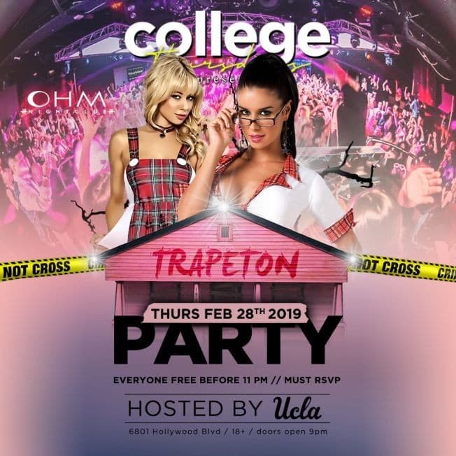 Event - COLLEGE THURSDAYS @ OHM Nightclub 18+ "TRAPETON Party" Everyone FREE until 11pm - Los Angeles, California - February 28, 2019 | concert tickets