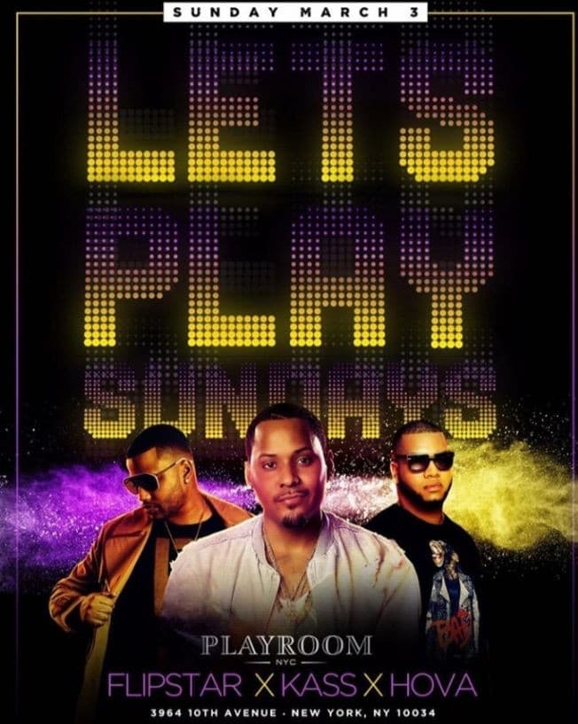 Event - Let's Play Sundays At Playroom Lounge NYC - New York, New York - March 3, 2019 | concert tickets