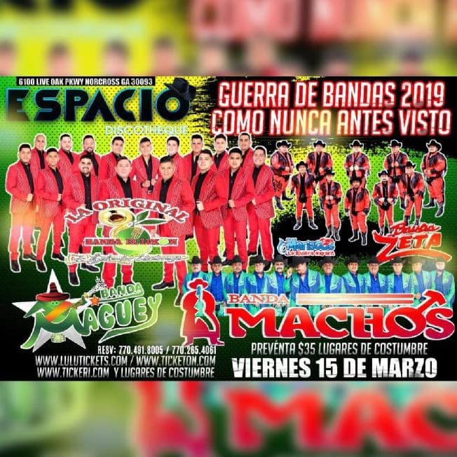 Event - Guerra de Bandas 2019! - Norcross, Georgia - March 15, 2019 | concert tickets