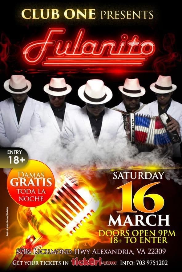 Event - Fulanito en Alexandria VA - Alexandria, Virginia - March 16, 2019 | concert tickets