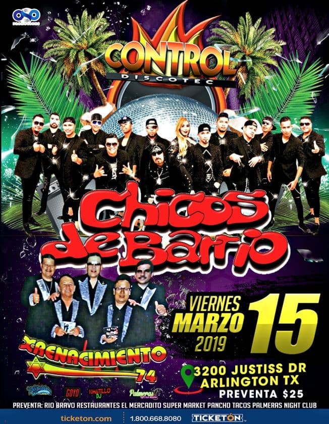 Event - Los Chicos del Barrio en Concierto en Arlington,TX - Arlington, Texas - March 15, 2019 | concert tickets