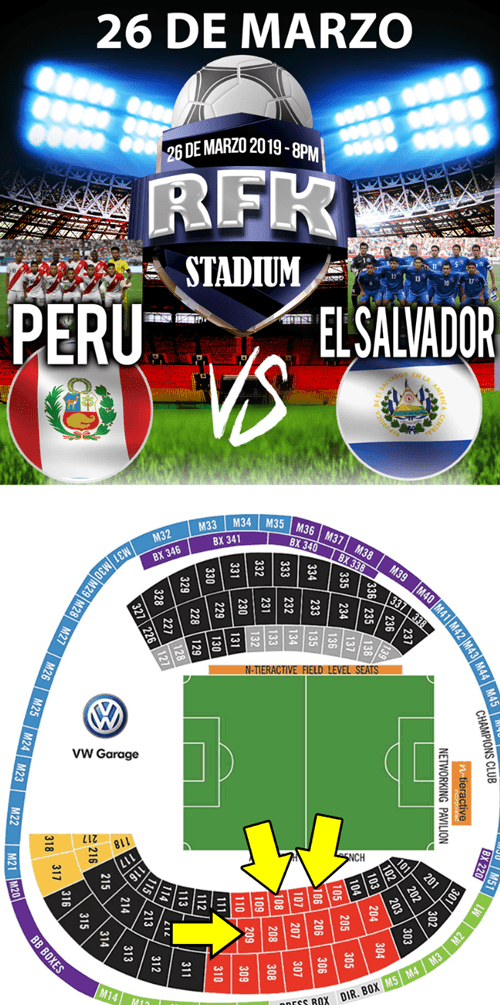 Event - Peru vs. El Salvador en Washington,DC - Washington, District Of Columbia - March 26, 2019 | concert tickets