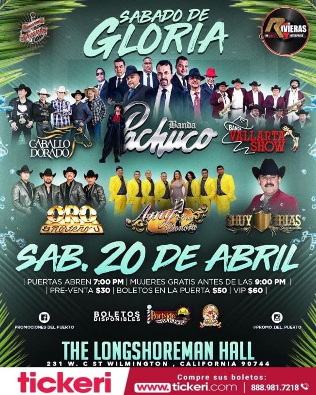 Event - Caballo Dorado,Banda Pachuco y Mas en Concierto en Los Angeles, CA. - Wilmington, California - April 20, 2019 | concert tickets