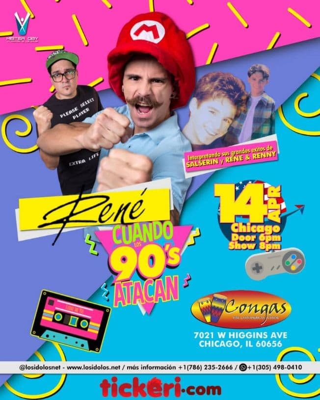 Event - RENE Y CUANDO LOS 90 ATACAN  (y Lo Mejor de Salserin) - Chicago, Illinois - April 14, 2019 | concert tickets