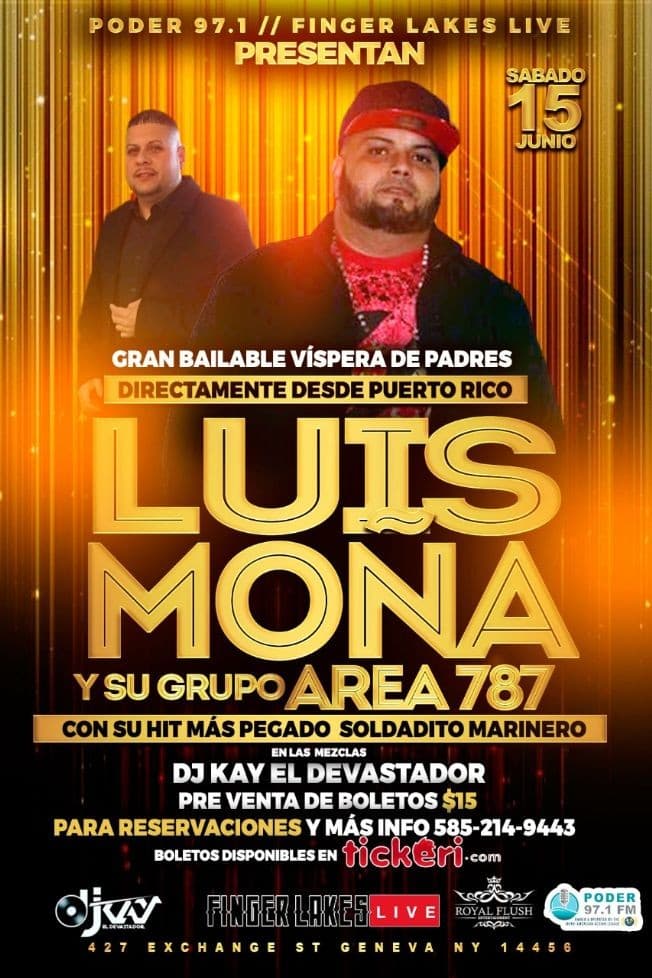 Event - Gran Bailable Vispera De Padres in Geneva NY - Geneva, New York - June 15, 2019 | concert tickets
