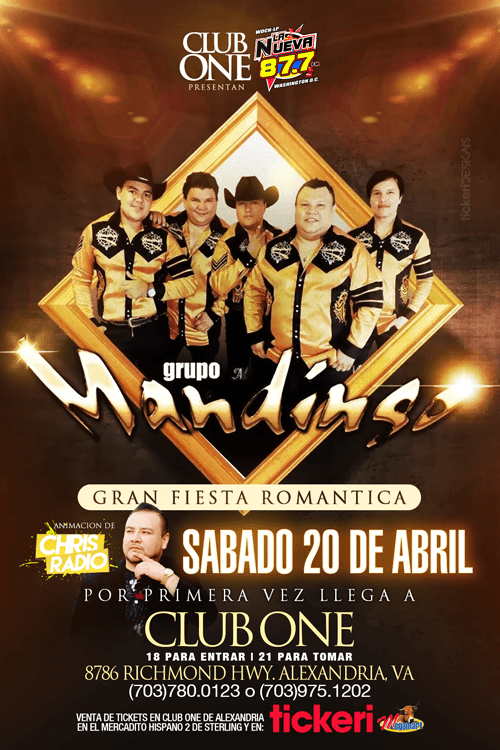 Event - Grupo Mandingo en Alexandria,VA - Alexandria, Virginia - 20 de abril de 2019 | concert tickets