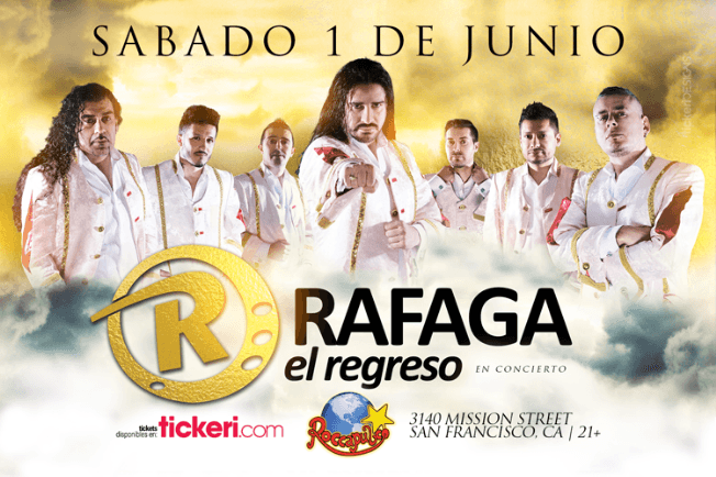 Event - RAFAGA EN SAN FRANCISCO - San Francisco, California - 1 de junio de 2019 | concert tickets