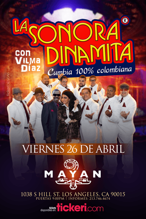 Event - LA SONORA DINAMITA EN LOS ANGELES - Los Angeles, California - April 26, 2019 | concert tickets