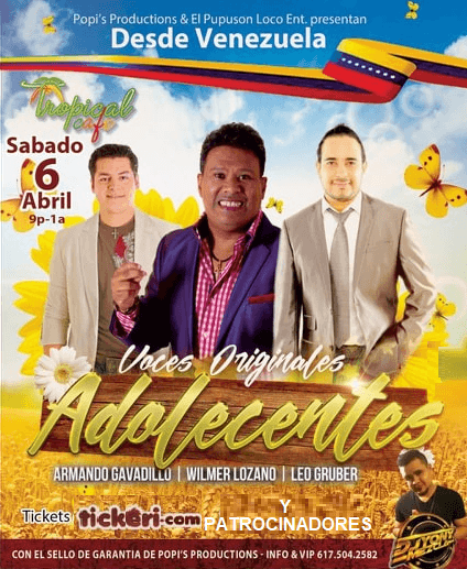 Event - Las Voces Originales Adolecentes - Framingham, Massachusetts - April 6, 2019 | concert tickets