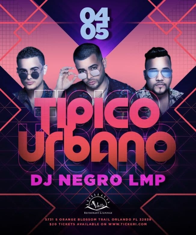 Event - Tipico Urbano - Orlando, Florida - April 5, 2019 | concert tickets