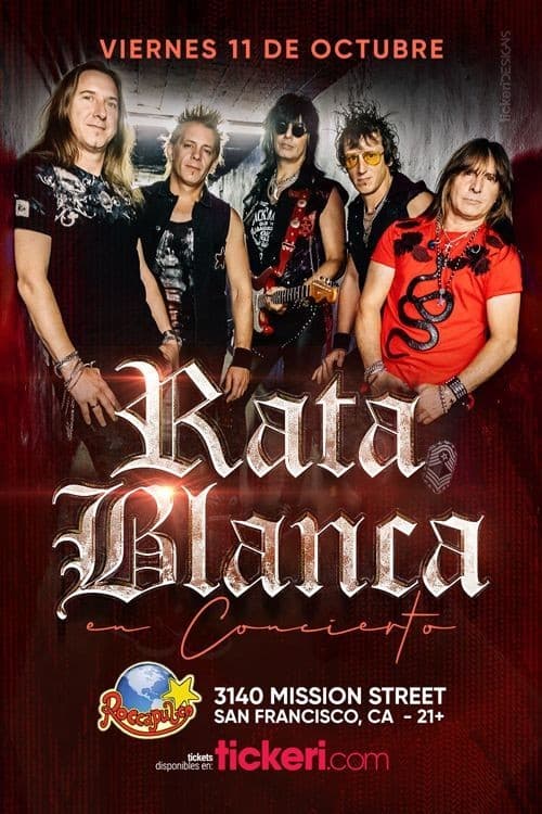 Event - RATA BLANCA EN SAN FRANCISCO - San Francisco, California - October 11, 2019 | concert tickets