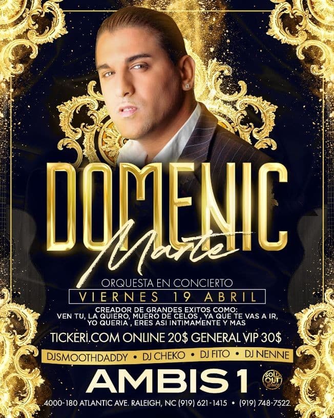 Event - domenic marte - Raleigh, North Carolina - April 19, 2019 | concert tickets