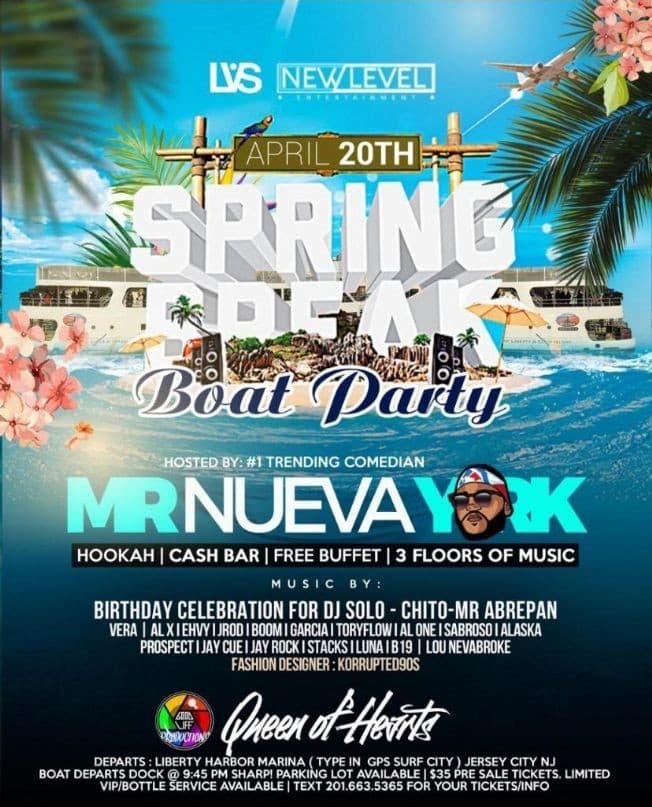 Event - Spring Break Boat Cruise At Liberty Harbor Marina - Jersey City, New Jersey - 20 de abril de 2019 | concert tickets
