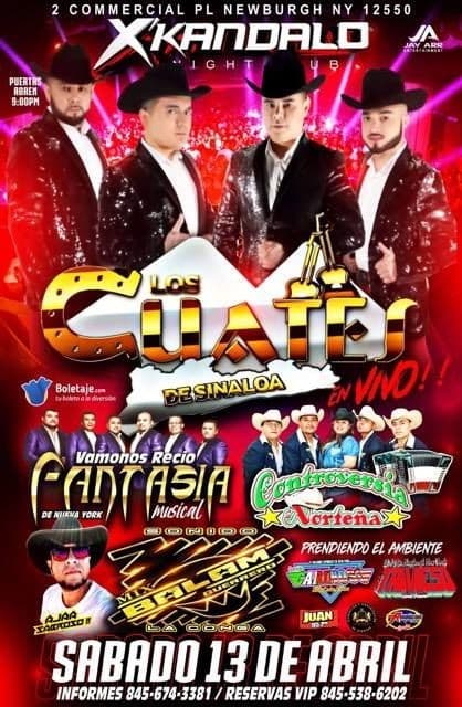 Event - En Concierto: Los Cuates de Sinaloa, Controversia Nortena y mas - Newburgh, New York - 13 de abril de 2019 | concert tickets