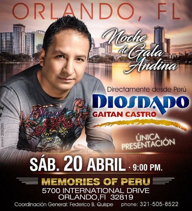 Event - DIOSDADO GAITAN CASTRO EN ORLANDO - Orlando, Florida - 20 de abril de 2019 | concert tickets