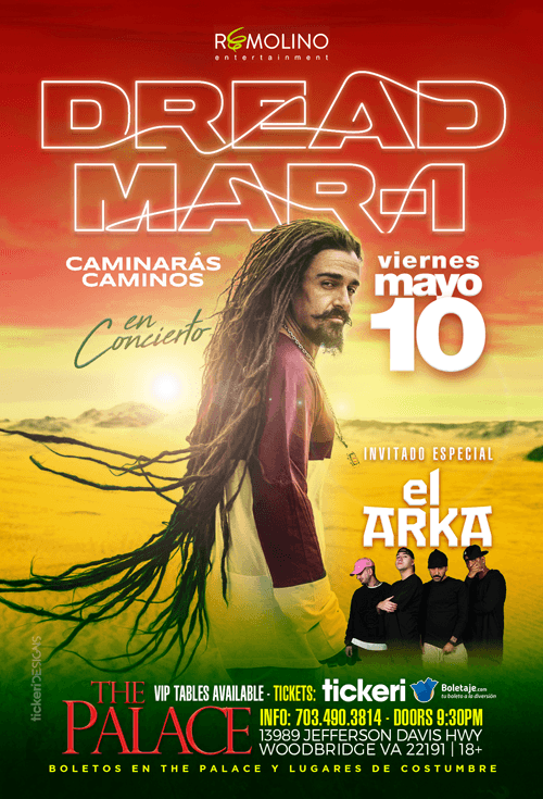 Event - DREAD MAR-I Live @ The Palace - Woodbridge, Virginia - May 10, 2019 | concert tickets