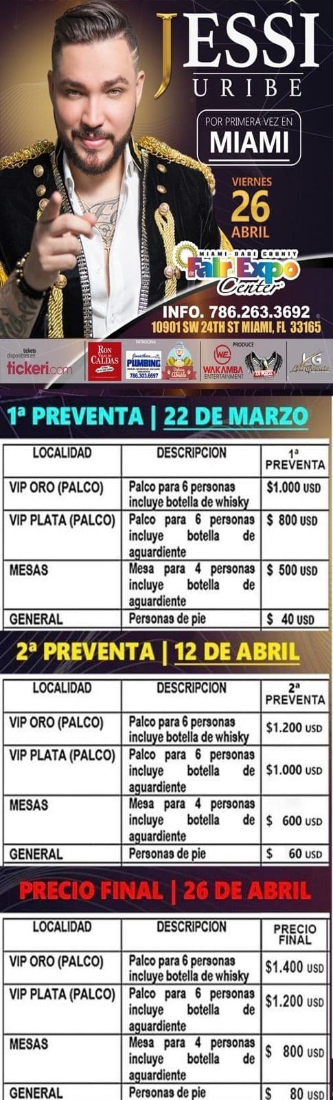 Event - Jessi Uribe en Concierto en Miami,FL - Miami, Florida - 26 de abril de 2019 | concert tickets
