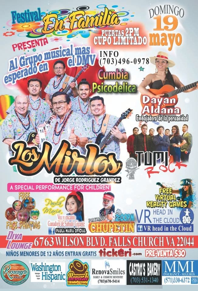 Event - Los Mirlos Festival en Familia - Falls Church, Virginia - May 19, 2019 | concert tickets