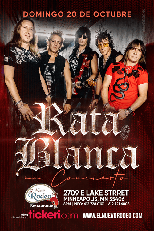 Event - RATA BLANCA EN MINNEAPOLIS - Minneapolis, Minnesota - October 20, 2019 | concert tickets