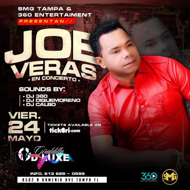 Event - Joe Veras en concierto @ La Giraldilla Dluxe - Tampa, Florida - May 24, 2019 | concert tickets