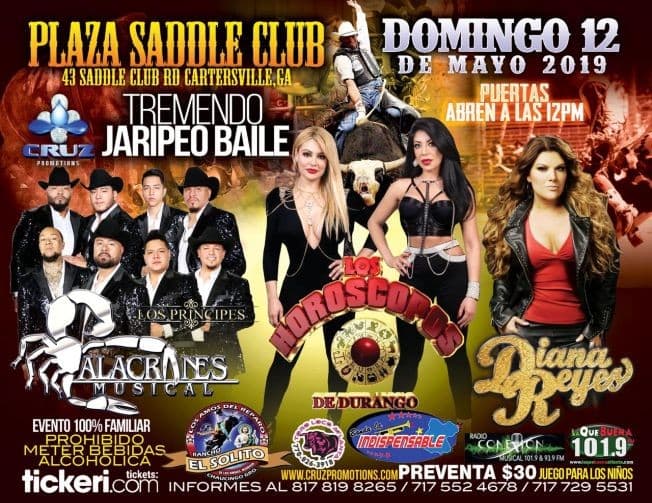 Event - Alacranes Musical, Los Horoscopo de Durango & Diana Reyes en Cartersville,GA - Cartersville, Georgia - 12 de mayo de 2019 | concert tickets