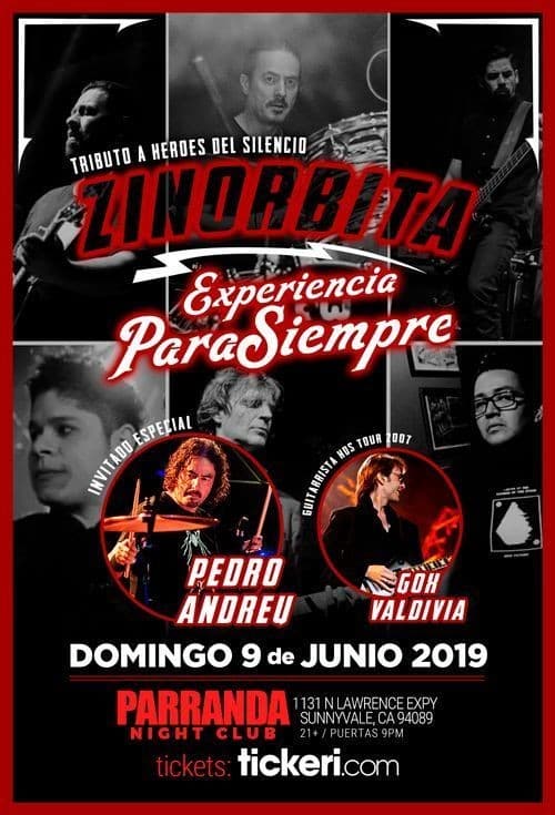 Event - HEROES DEL SILENCIO EL TRIBUTO EN SAN JOSE - Sunnyvale, California - June 9, 2019 | concert tickets