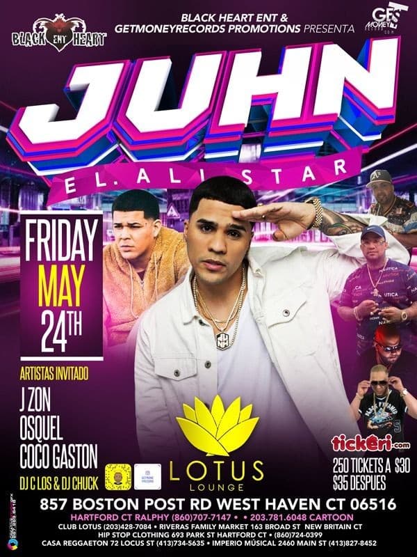 Event - Juhn El AllStar May 24 Lotus Lounge - West Haven, Connecticut - May 24, 2019 | concert tickets