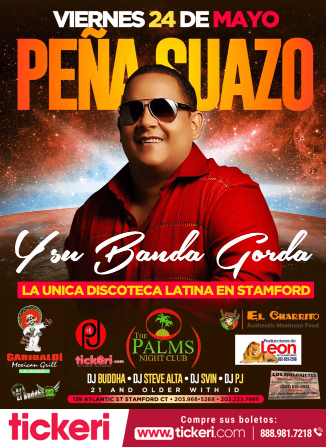 Event - Jose Peña Suazo y su Banda Gorda en Concierto en  Stamford,CT - Stamford, Connecticut - May 24, 2019 | concert tickets