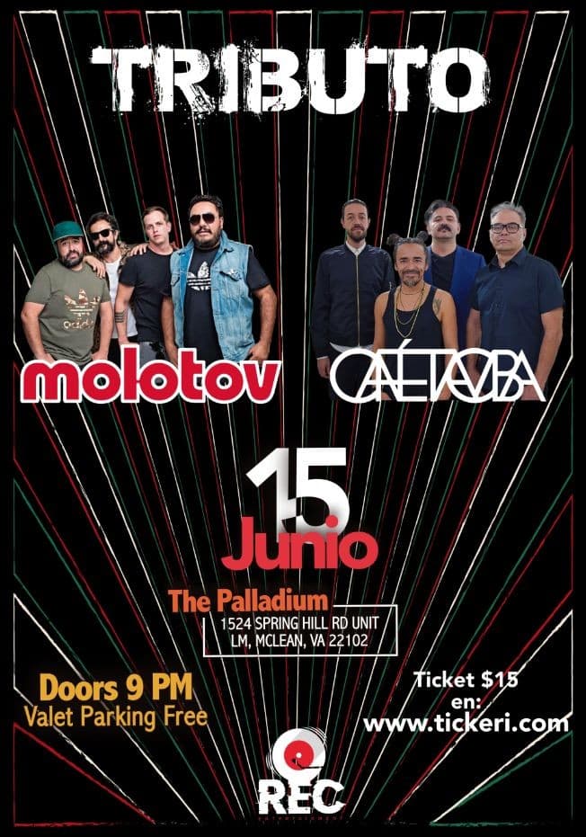 Event - TRIBUTO MOLOTOV & CAFE TACVBA - McLean, Virginia - 15 de junio de 2019 | concert tickets