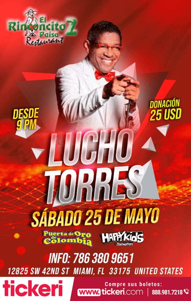 Event - Lucho Torres Stand Up Comedy  en Miami,FL - Miami, Florida - May 25, 2019 | concert tickets