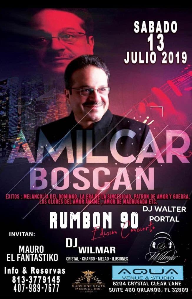 Event - AMILCAR BOSCAN - Orlando, Florida - 13 de julio de 2019 | concert tickets